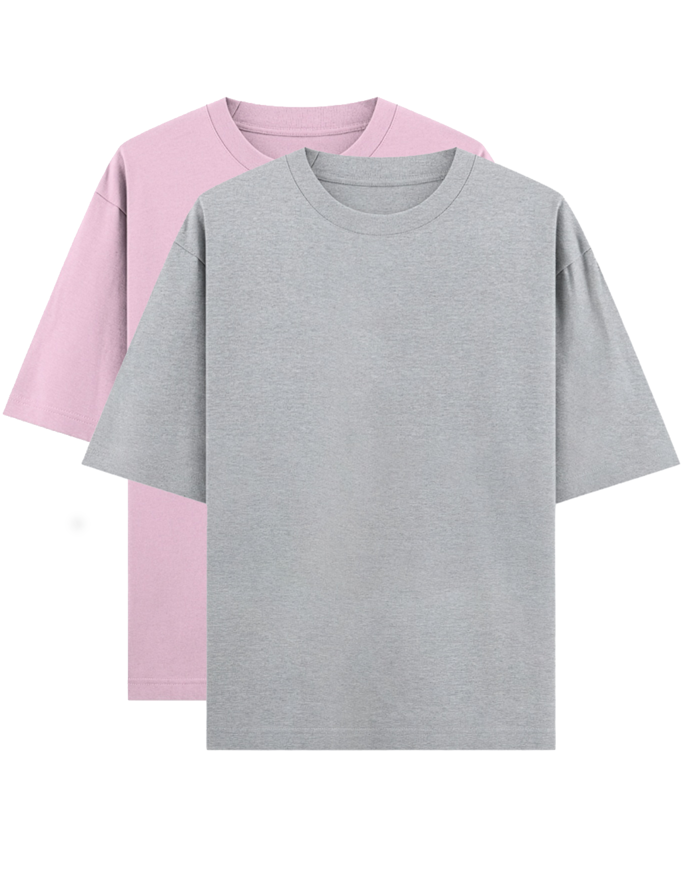 Pink & Grey - Combo of 2 oversize fit T-shirts (Copy)