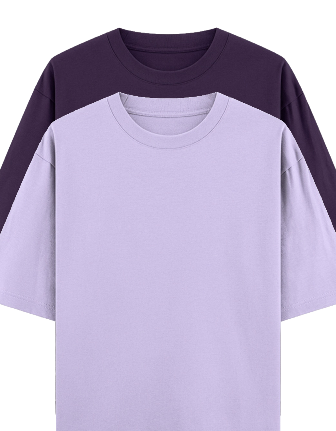Purple & Mauve - Combo of 2 oversize fit T-shirts