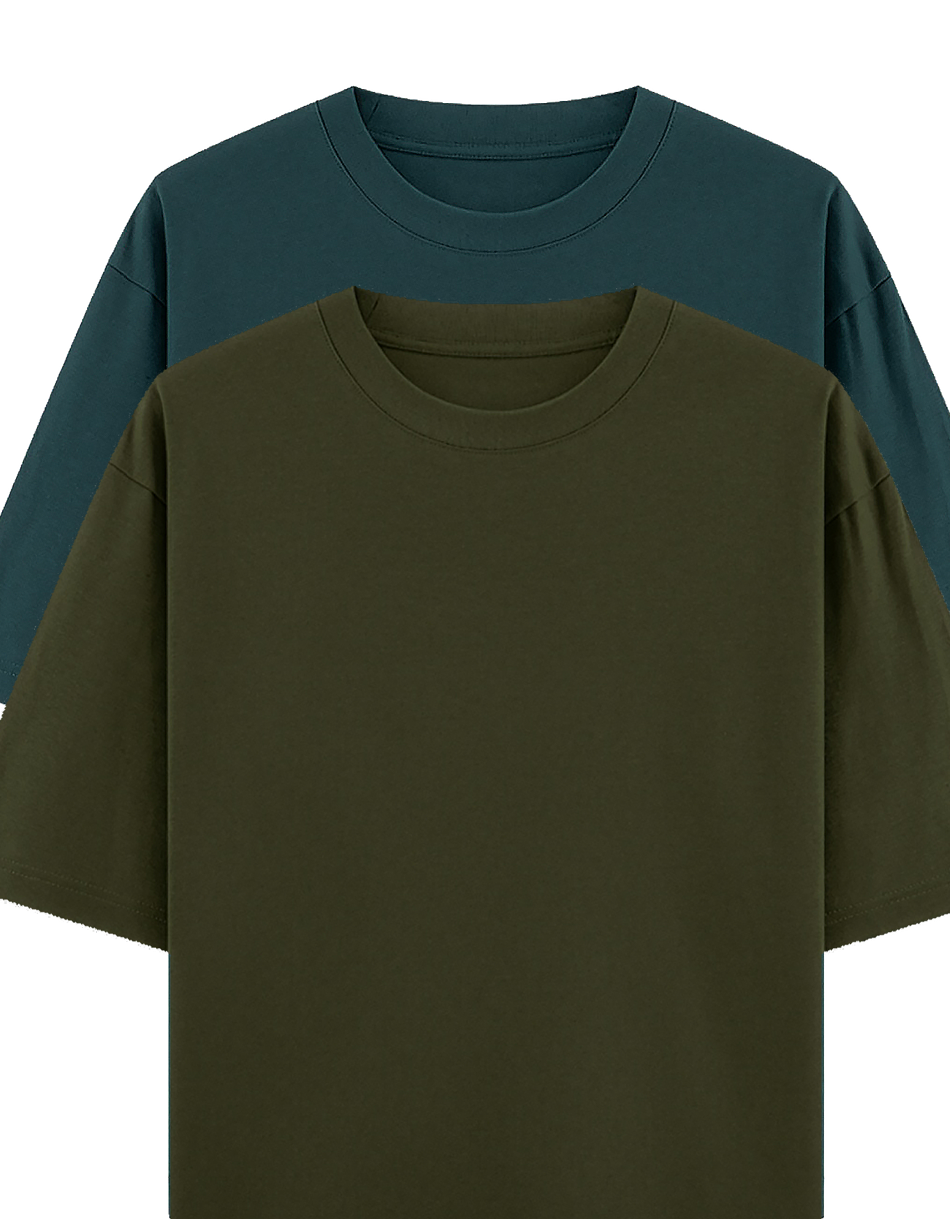 Greens - Combo of 2 oversize fit T-shirts