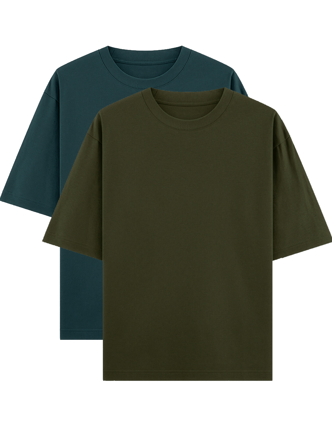 Greens - Combo of 2 oversize fit T-shirts