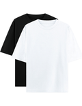 White & Black - Combo of 2 oversize fit T-shirts
