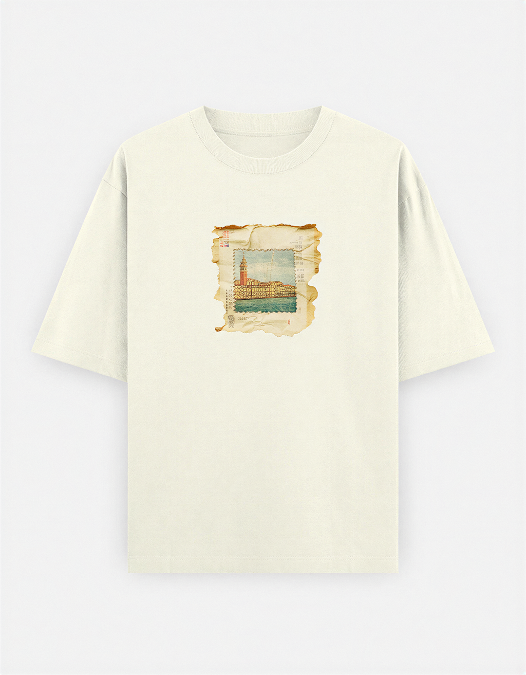 Vintage stamp Unisex Oversized T-Shirt