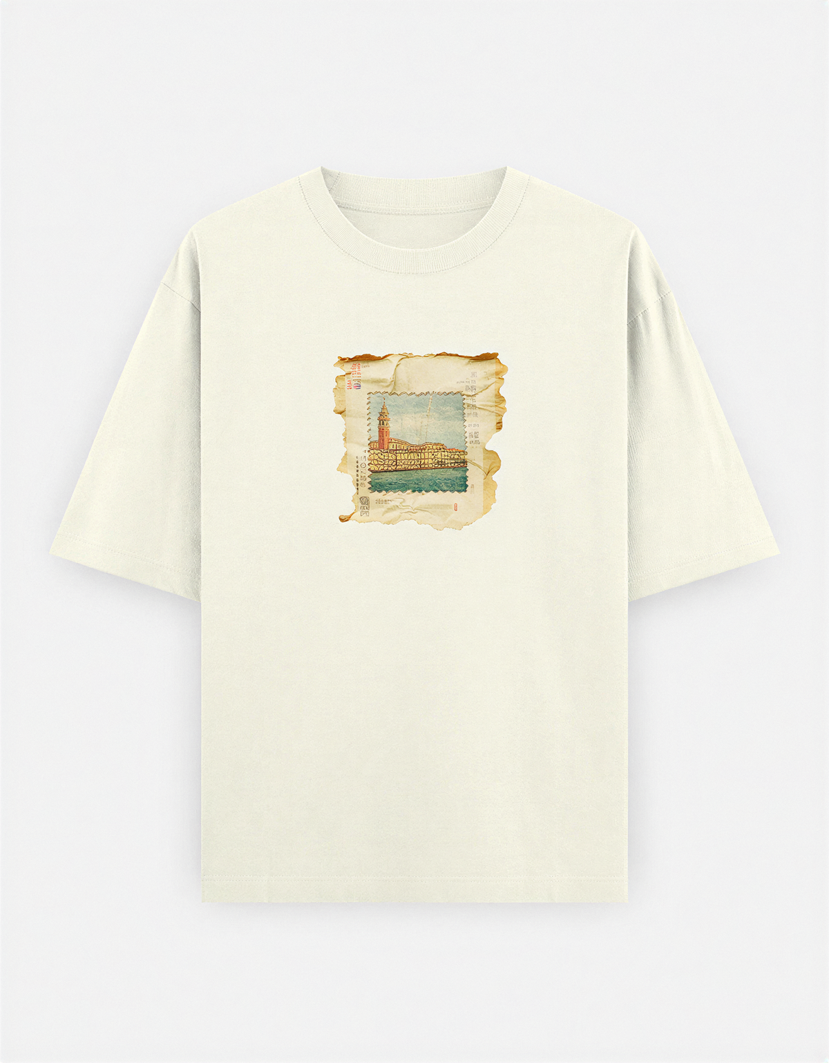 Vintage stamp Unisex Oversized T-Shirt