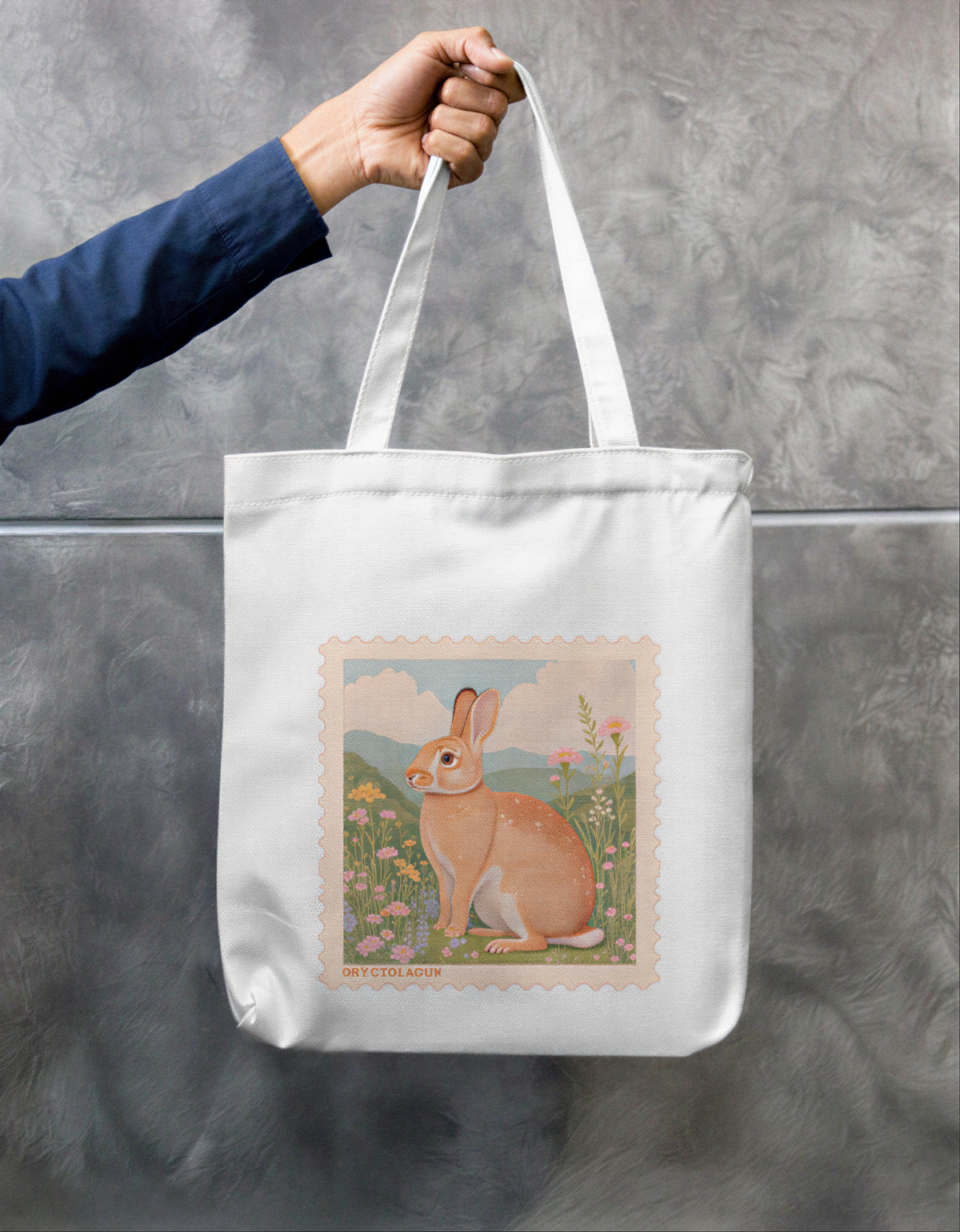 Bunny Tote Zipper Bag