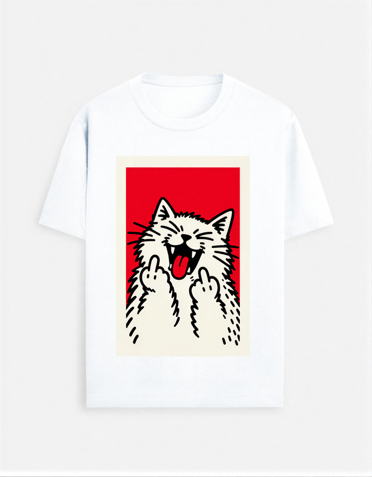 Naughty Cat Unisex Crew T-Shirt