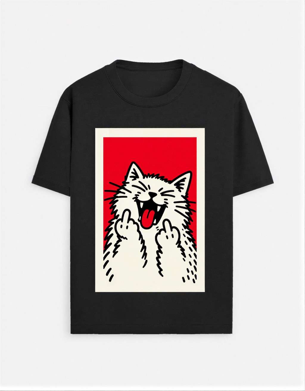 Naughty Cat Unisex Crew T-Shirt