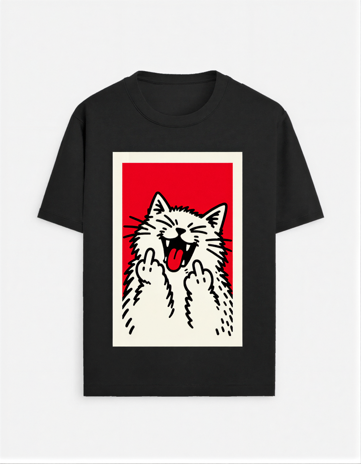 Naughty Cat Unisex Crew T-Shirt
